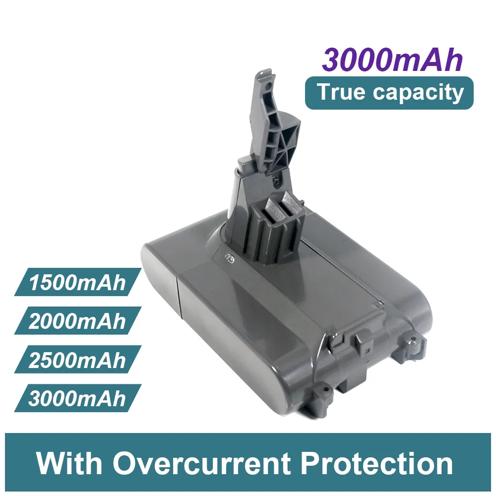 

21.6V 3Ah 18650 10C cell rechargeable high-power lithium battery FOR Dyson V7 Battery Animal Pro Vacuum Cleaner Replacement