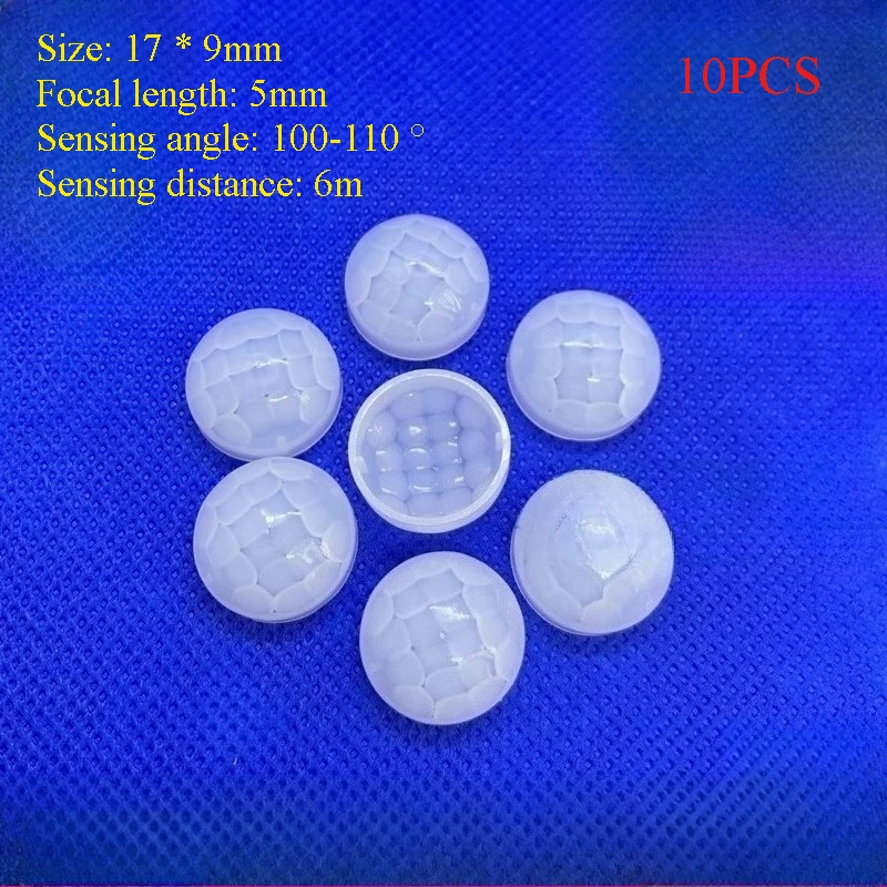 10PCS Durchmesser 17mm PIR Menschlichen Körper Infrarot Induktion Fresnel Objektiv Optische HD PE NF-IR Linsen