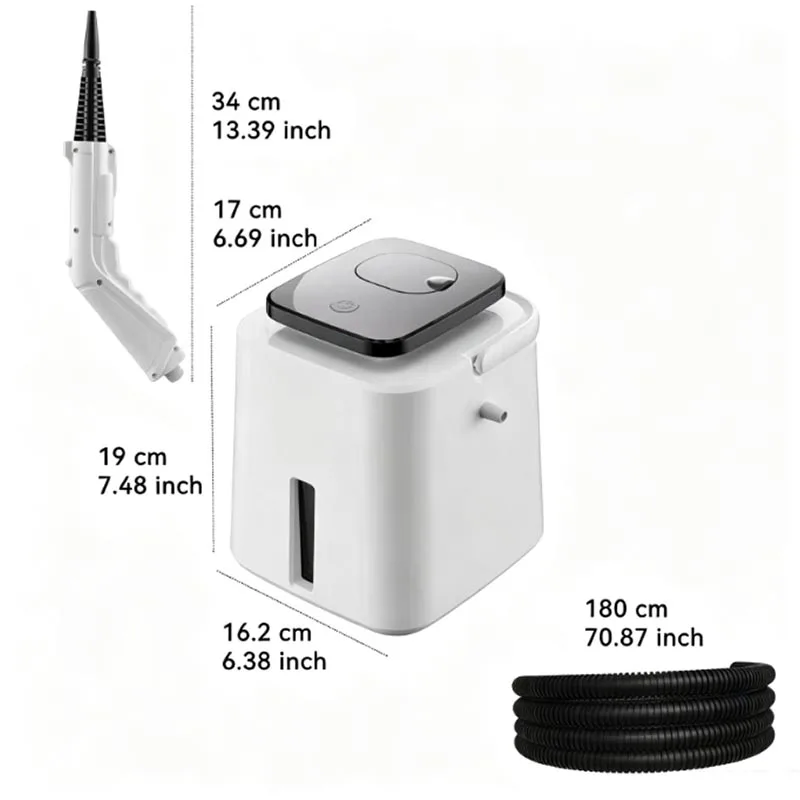 Limpador a Vapor Portátil de Alta Pressão com Múltiplos Bicos para Limpeza Doméstica, Cozinha, Carro e Janelas
