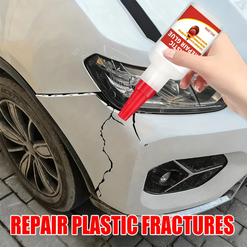

Car Bumper Repair Glue - Plastic-Specific Adhesive, for Repairing Plastic Parts, Rearview Mirror Bases, Damage and Cracks, Car Shell Plastic Bonding Agent, Strong Universal Adhesive for Welding