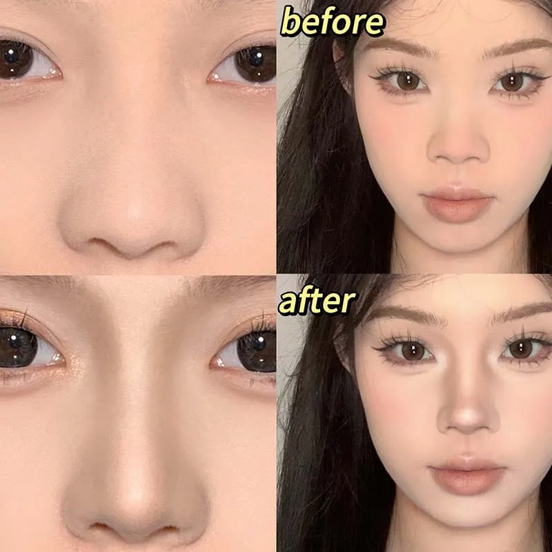 Balsamo contorno capsula Finitura opaca Tonalità singola per donna Scolpire il naso e definizione del viso Facile da miscelare Usura di lunga durata