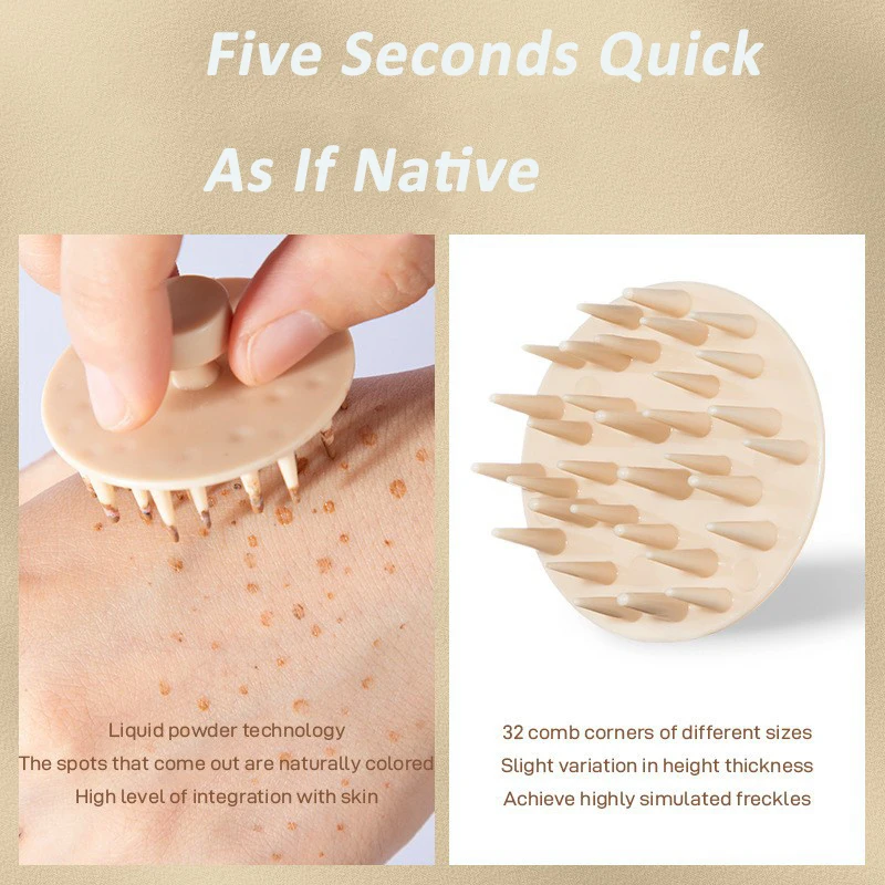 Faux Freckles Air Cushion Stamp Natural Lifelike Fake Freckles Makeup Tool Women Freckle Dot Spot Auxiliary Make Up Tool