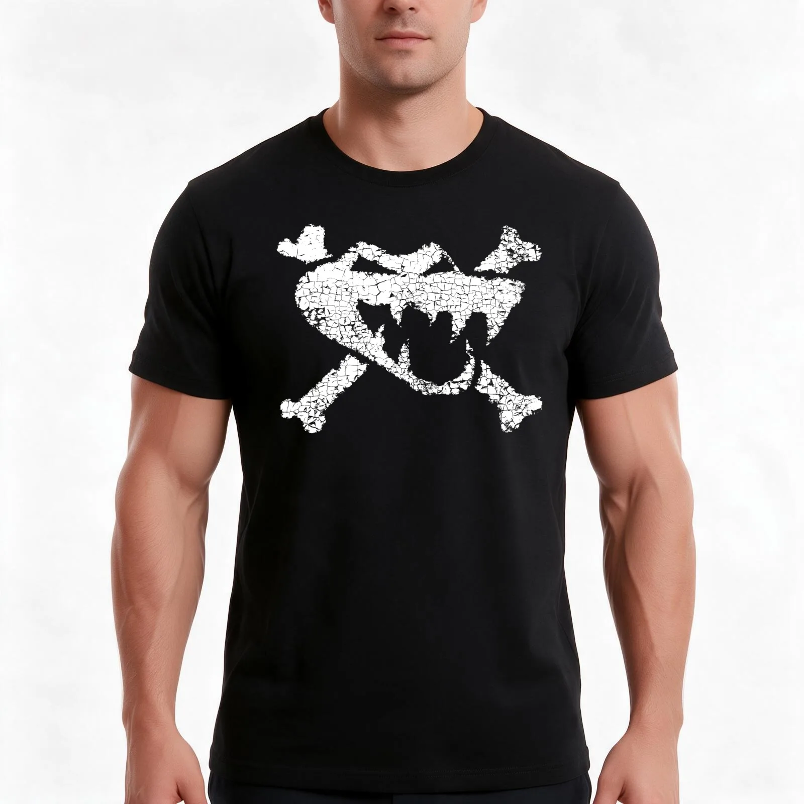Pirates Rool! T-Shirt, Summer Casual Cotton Tee, Oversized Streetwear Tops, Vintage Graphic Print, Loose Fit Short Sleeve