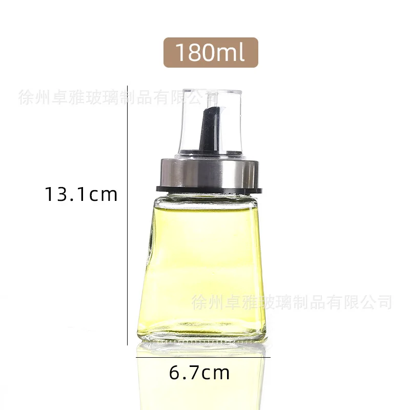 

Glass Oil Bottle Decorative Bottles Vinegar Dispenser Storage Container Travel with Spout Clear Balsamic Olive for Kitchen