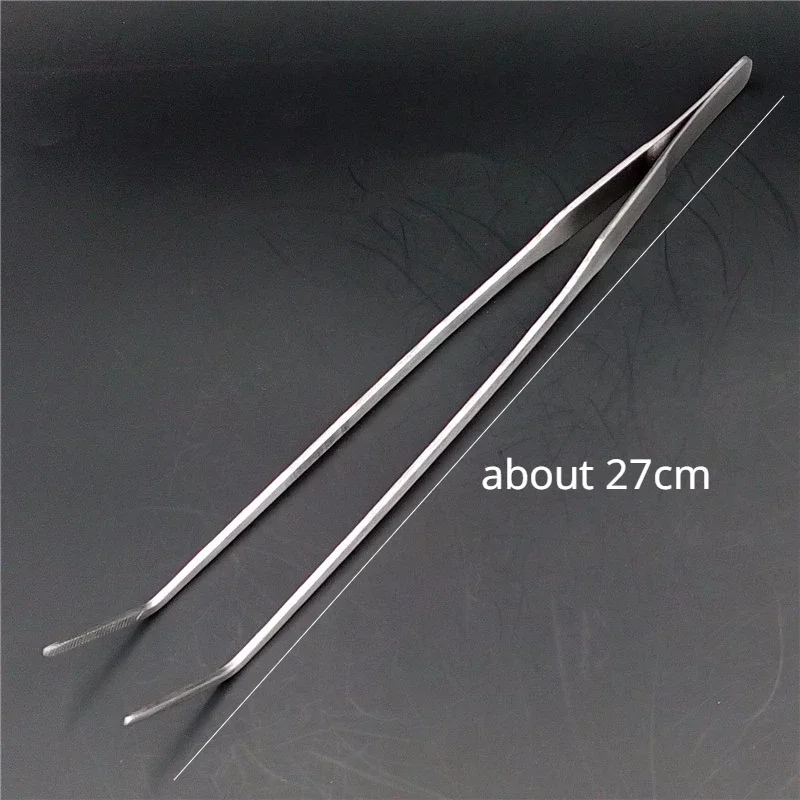 Stainless Steel Non-slip Tweezers Scissors Aquarium Live Plant Grass Curve Tweezer Fish Tank Shrimp Reef Maintenance Tools