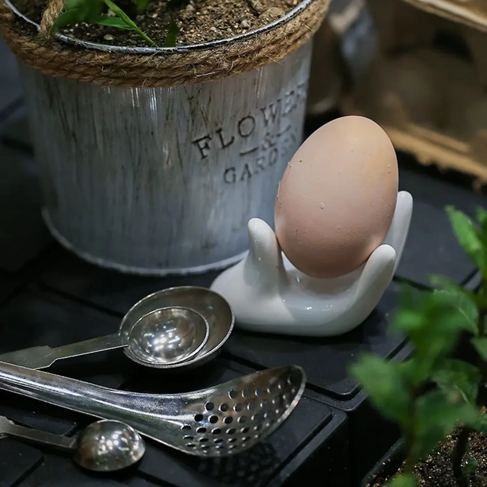 Egg Rack Storage Tray Silicone Mold DIY Cement Egg Bracket Concrete Ring Holder Plate Plam Resin Plaster Mold