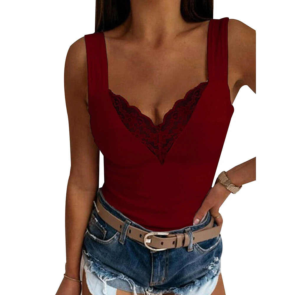 Plus Size Tank Top Women\'s Clothing  2023 Autumn Winter Large Size Basis Vest Y2K Crop Pullover Oversized Female Lace T-shirts T