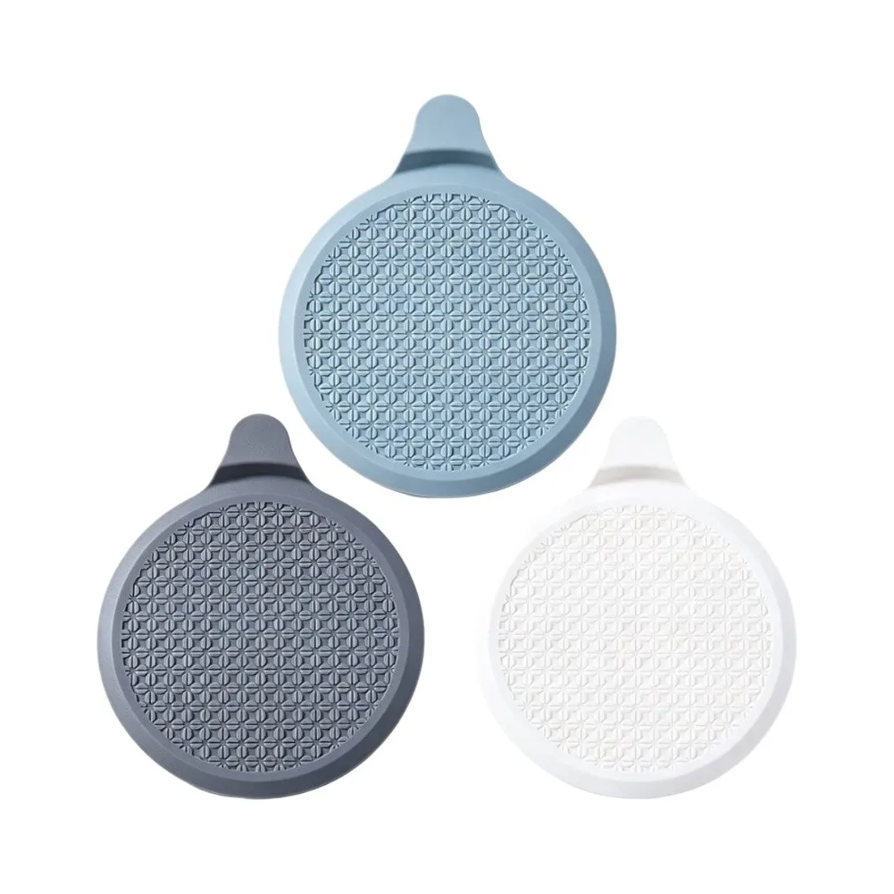 Set of 3 Reusable Silicone Drain Stoppers for Bathroom Sink and Shower with Suction Seal and Smell Blocking Design
