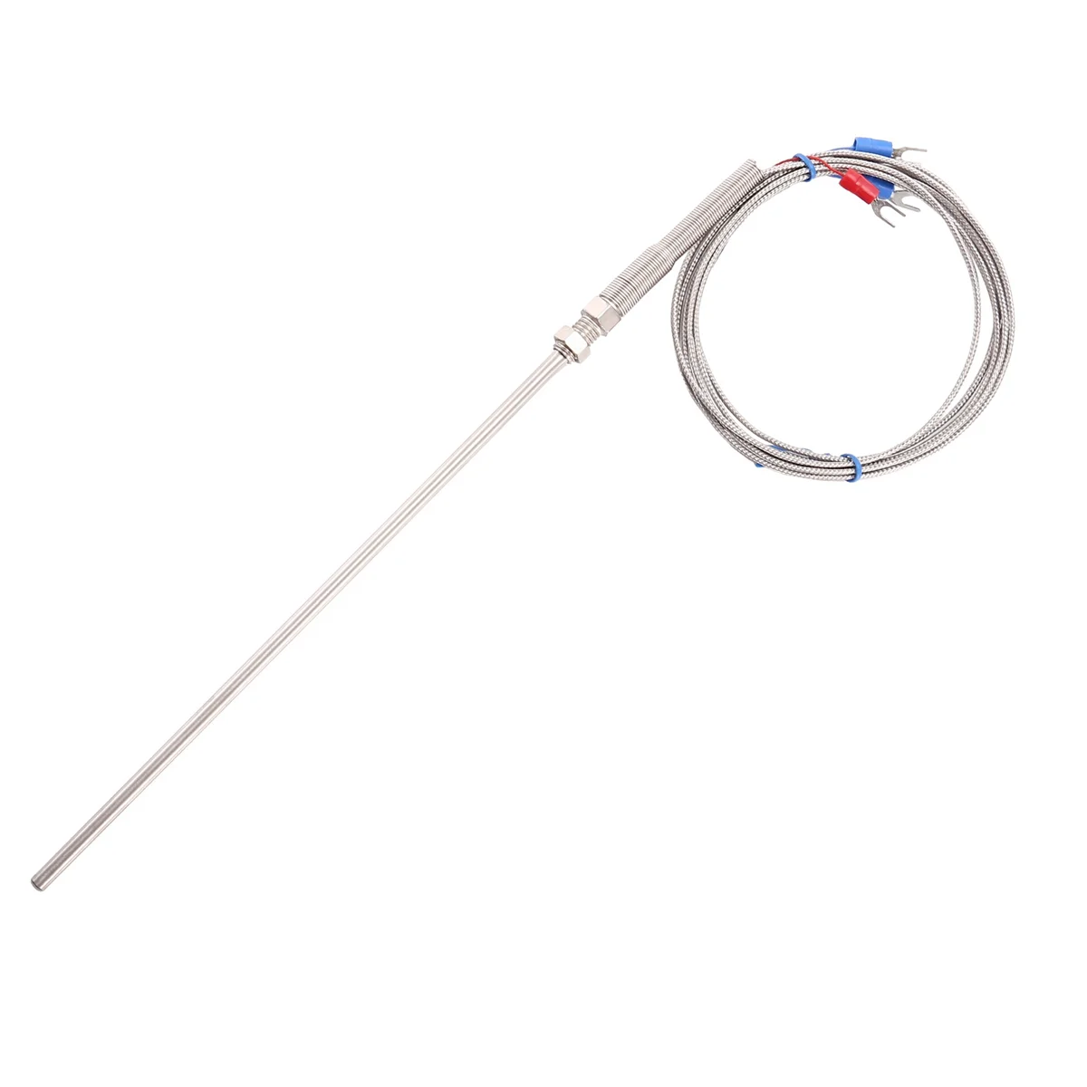 Hot New 0-400C PT100 Type 5mm x 50mm Temperature Controller Thermocouple Probe 2 Meters