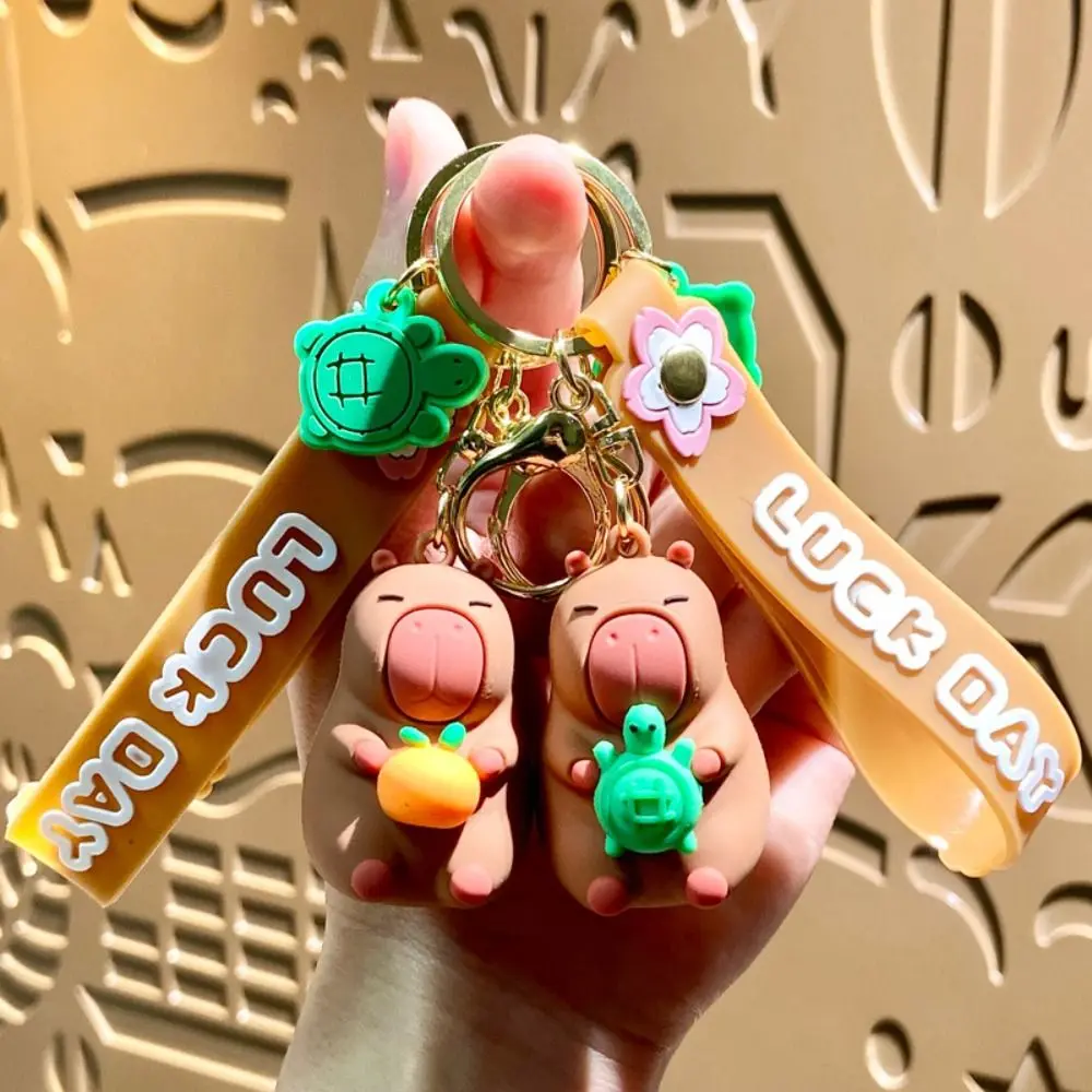 

Мультяшное украшение для брелока капибара, милый автомобильный брелок для ключей, забавные подарки, фотография для девочки