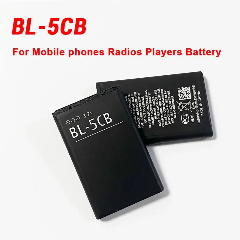 BL-5CB Battery 3.7V 1100mAh BL5CB Mobile Phone Batteries for Nokia 100 101 103 111 105 106 107 1050 3100 5130 Game Console Radio