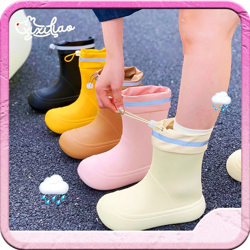 Rubber Boot Rain Shoes Waterproof Work Garden Galoshes Fishing Rainboots Skateboard Ankle Kitchen Footwear Comfortable Keep Warm