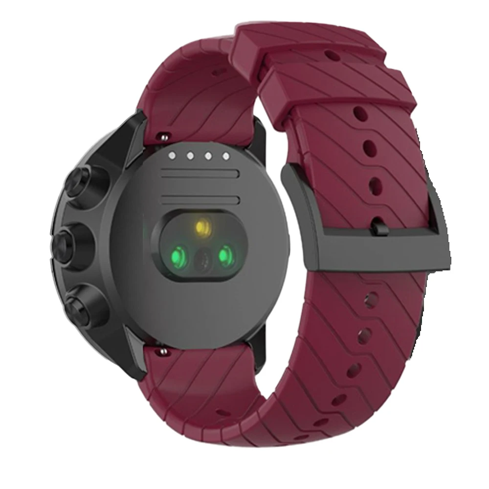Ремешок для Suunto 9/9 Baro/D5, высококачественный силиконовый браслет для Suunto 9, резиновый спортивный ремешок для часов с текстурированной поверхностью