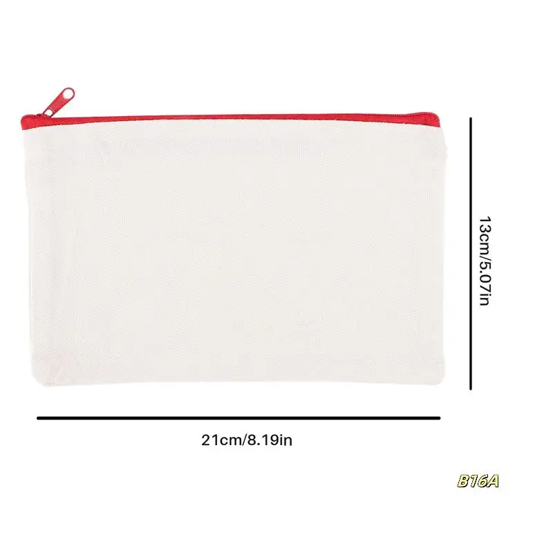 12Pcs Multipurpose Cosmetic Bag Makeup Pouches With Zipper Canvas Bag Pencil Pouch Travel Toiletry Bag For DIY Design