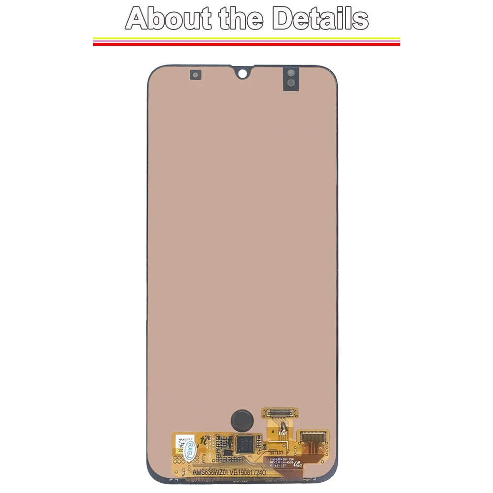 Wyświetlacz AMOLED z ekranem dotykowym i digitizerem, z ramką, zamiennik do Samsung Galaxy A50 A505F A505G A505W, do Samsung A50 — zdjęcie produktu 4