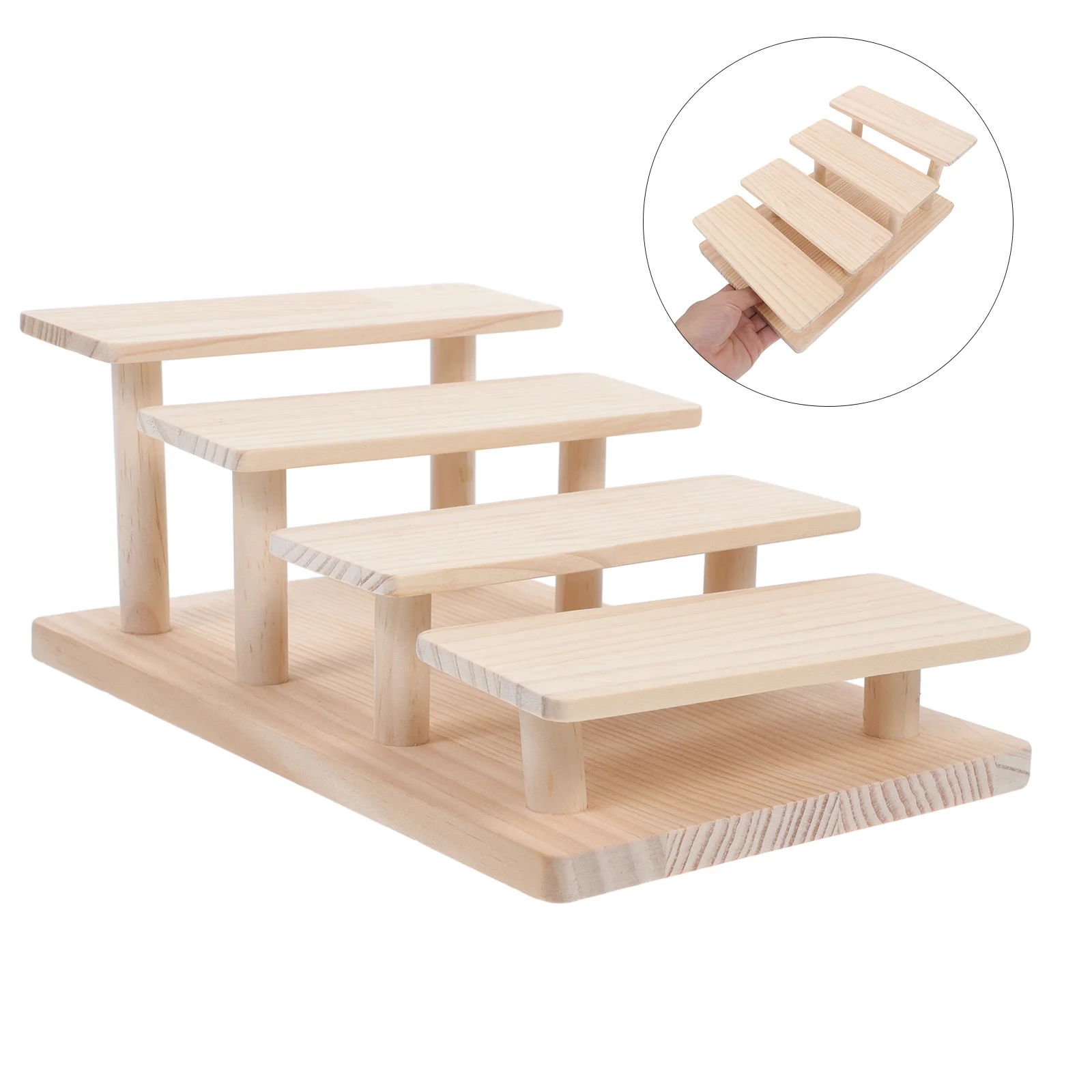Espositore per occhiali in legno massello Scaffale per occhiali a 4 livelli Scaffale per occhiali da sole Organizzatore per negozi Supporto per struttura in vetro in legno