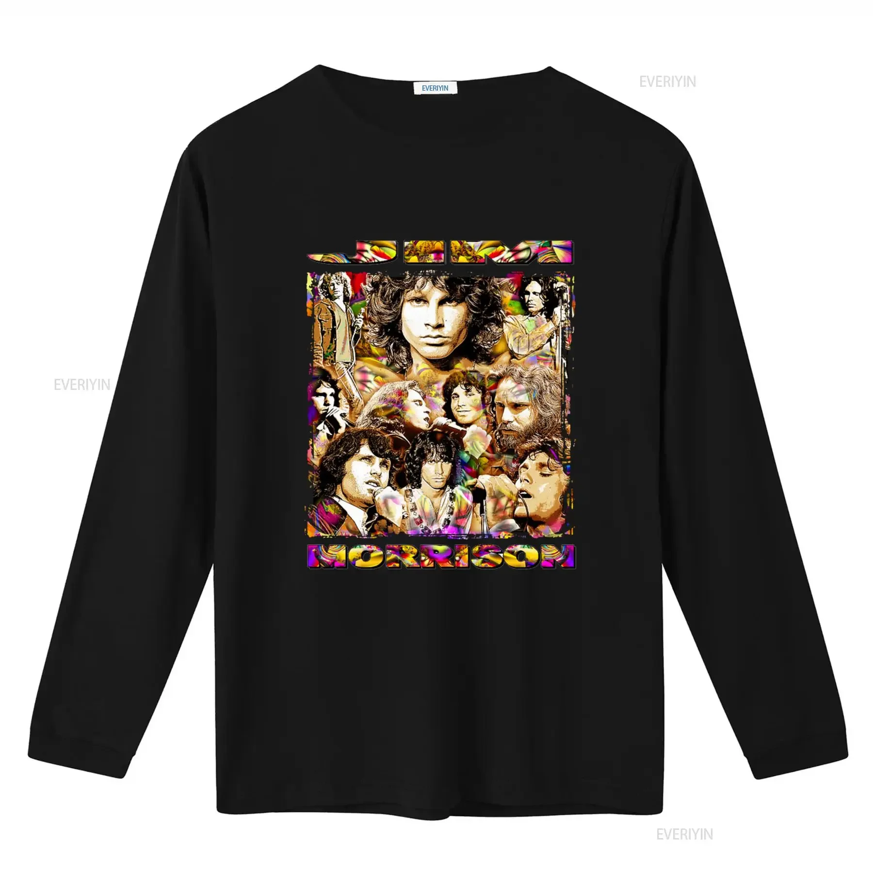 Jim Morrison Mr Mojo Risin The Lizard King Classic Rock Break On Through Print T Shirt vintage Washed Breathable Slightly