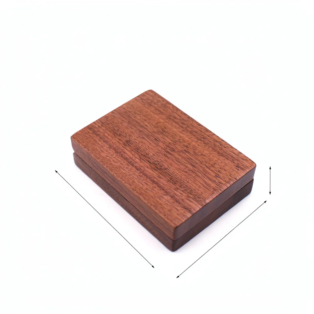 Solid Walnut Wood Jewelry Box Rotating Ring Holder Wedding Proposal Engagement Organizer Portable Compact Storage