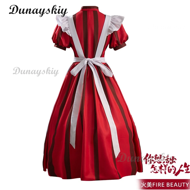 Anime Kiriko Cosplay Kostüm Erwachsene Frauen Schürze Kleid Lolita Dienst mädchen Uniform Kleidung Outfit komplettes Set Erwachsenen Halloween Karneval Party