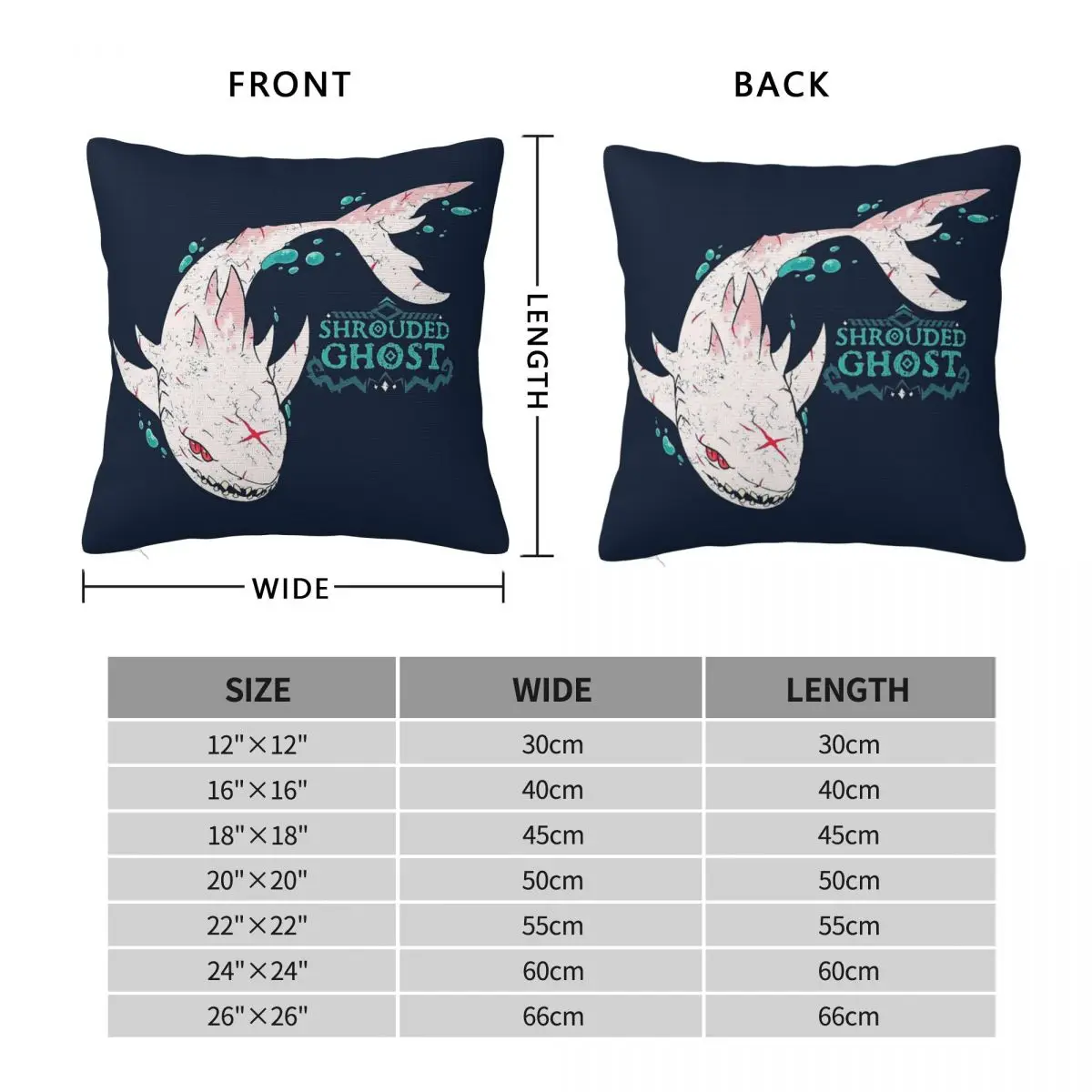 The Shrouded Ghost Square Pillowcase Polyester Linen Velvet Pattern Zip Decor Throw Pillow Case Bed Cushion Cover