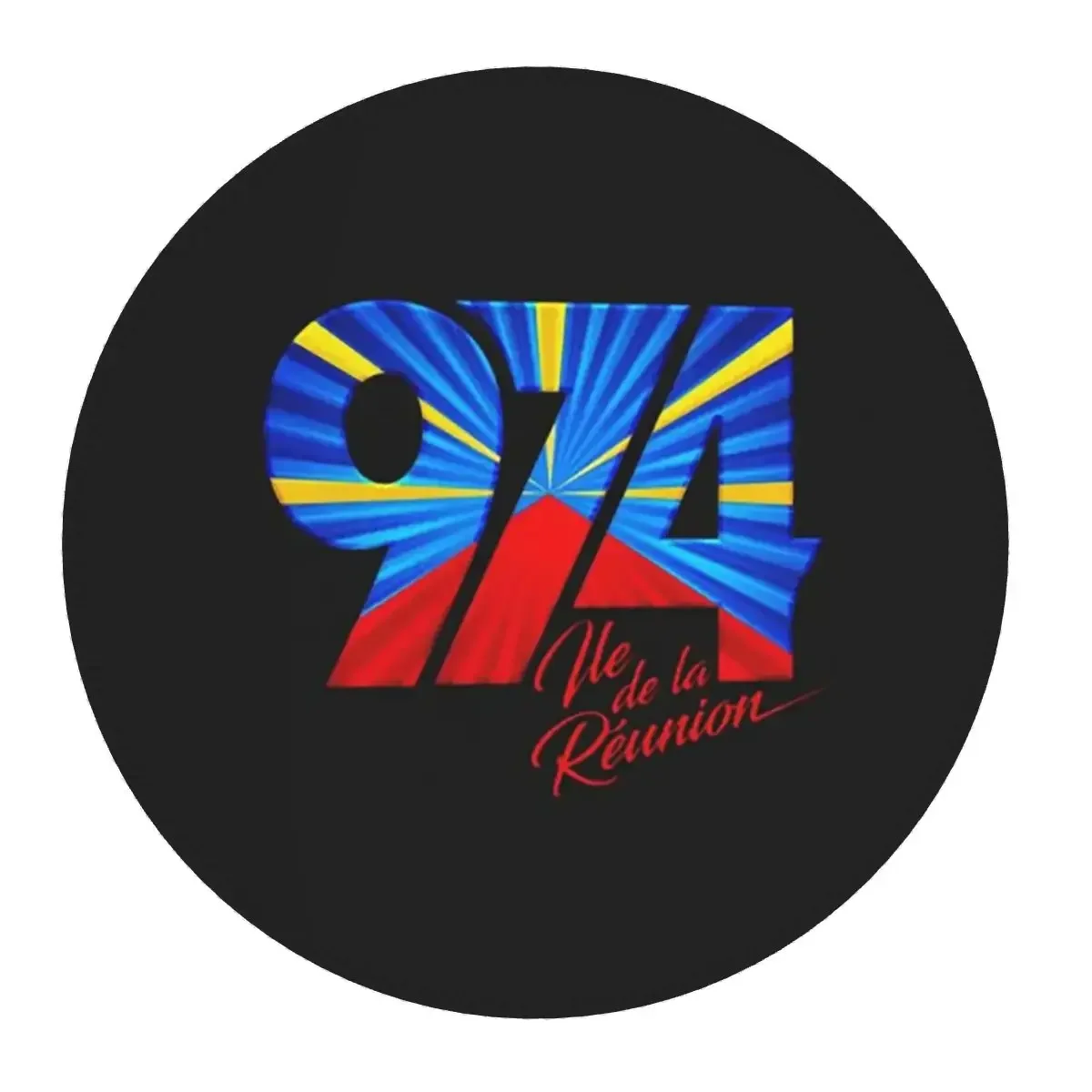 Reunion Island Flag Round Mouse Pad Computer Keyboard Mouse Mat Gaming PC Desk Mat Office Table Mats