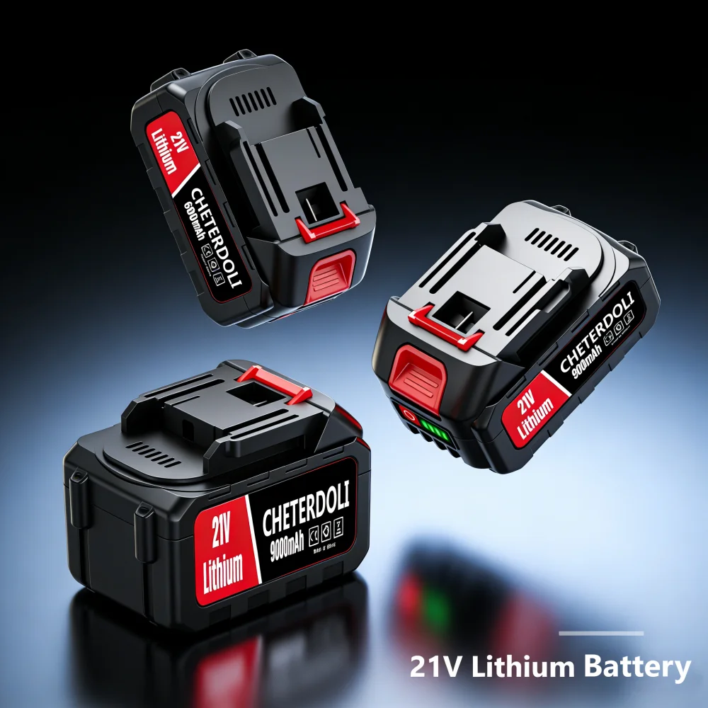 

Aleaivy 18V 21V Digital Display Rechargeable Lithium Battery 12000/9000/6000/3000mAh Battery for Chainsaw Wrench Power Tools