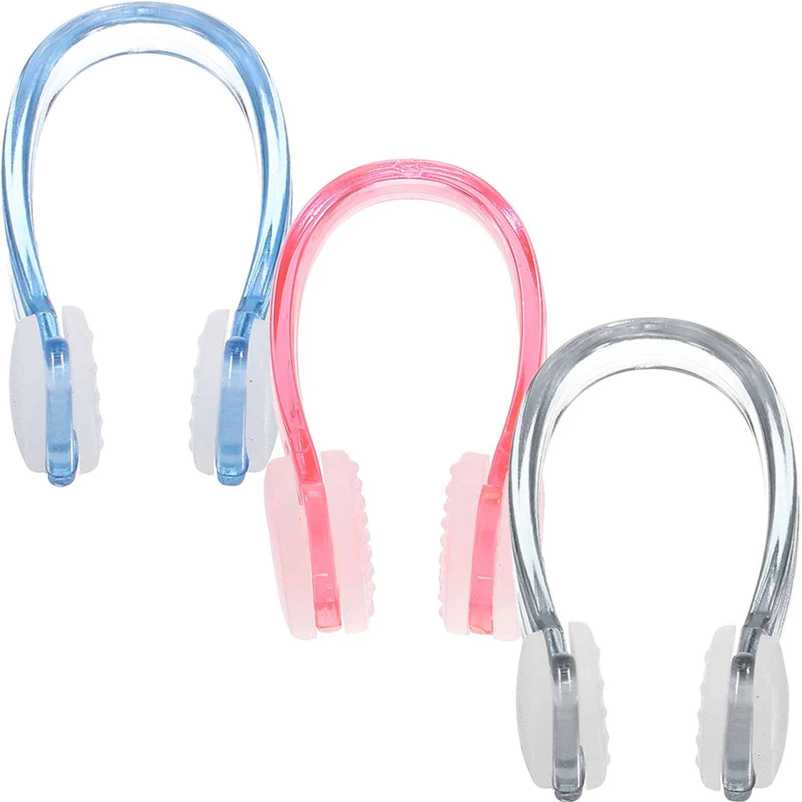 3 قطع من مشابك أنف السباحة للبالغين، تصميم مريح، مادة ممتازة تمنع دخول الماء، مشابك أنف سهلة الحمل #4