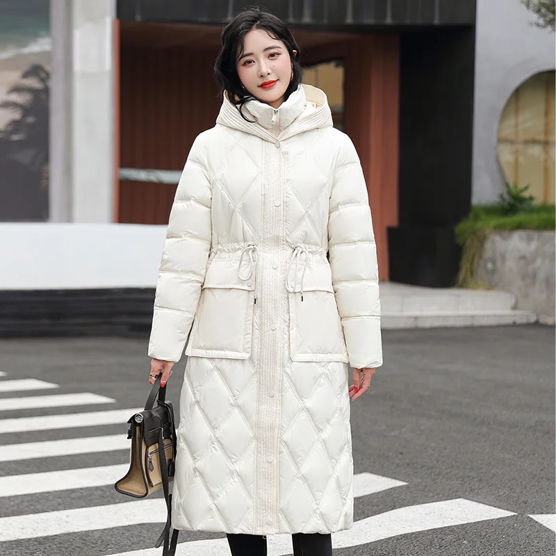 

Thicken Women Warm Hood Down Cotton Parka Outdoor Overcoat Long Jacket Outwear 2023 Winter