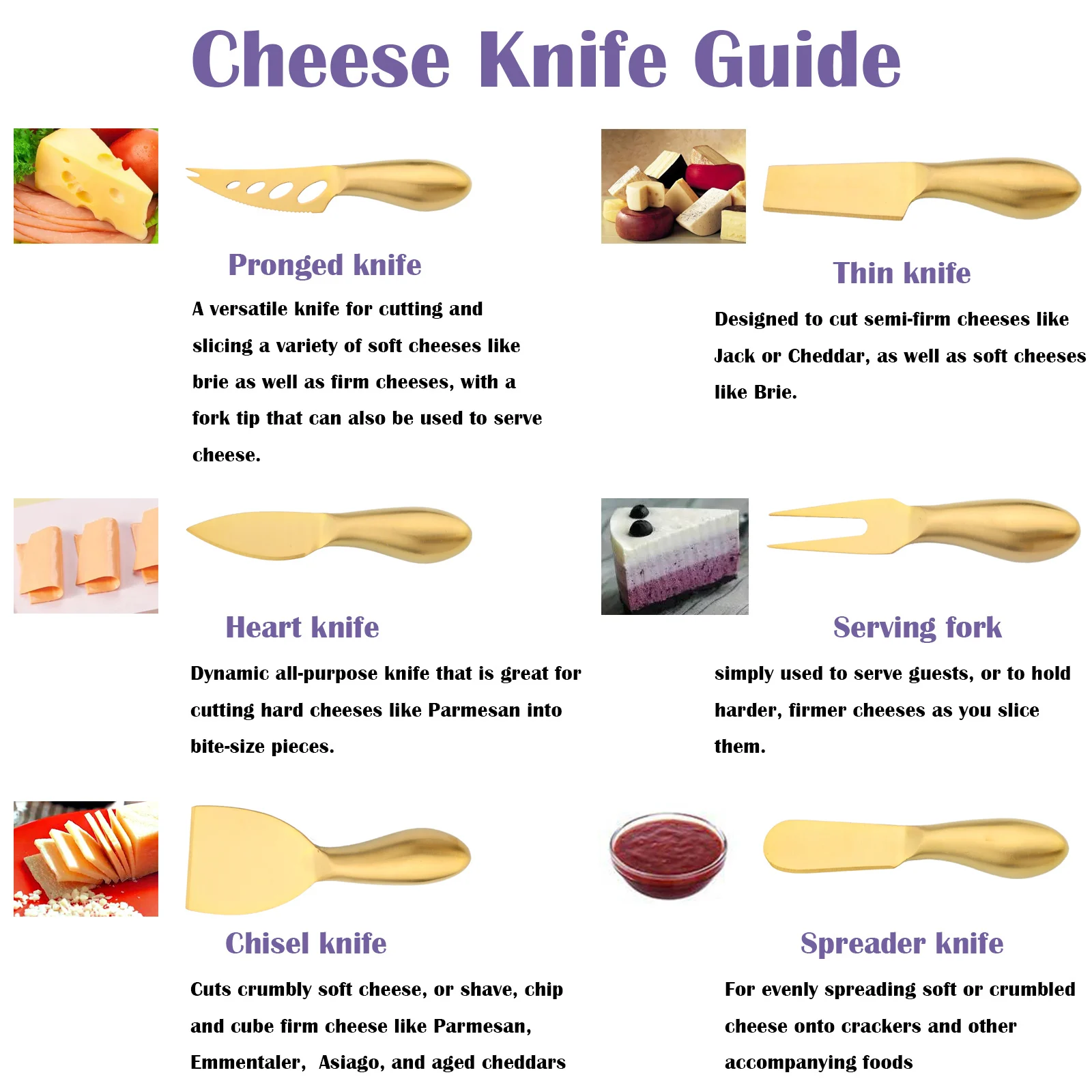 1Pcs Quality Gold Matte Cheese Knives Set Stainless Steel Handle Multi-Use Divider Cheese Knife Butter Spatula Cheese Slicer