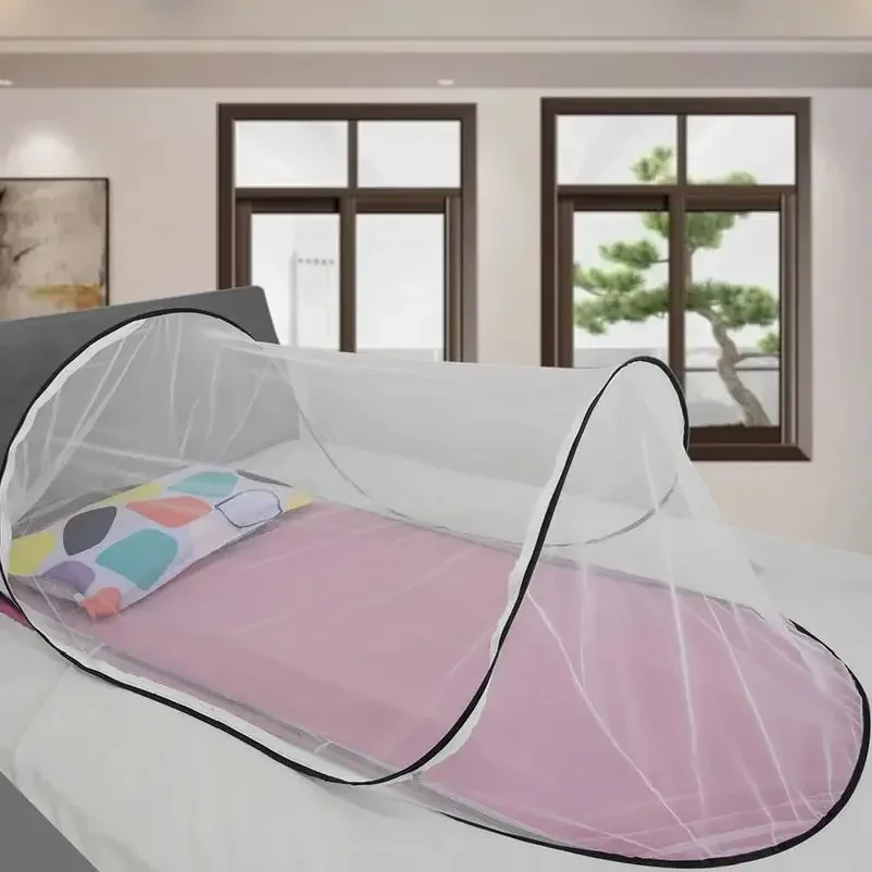 Mosquiteras para Acampar al Aire Libre, Mosquiteras para Picnics Familiares, Mosquitera de Viaje Plegable, Portátil y sin Instalación, Mosquitera para Cama