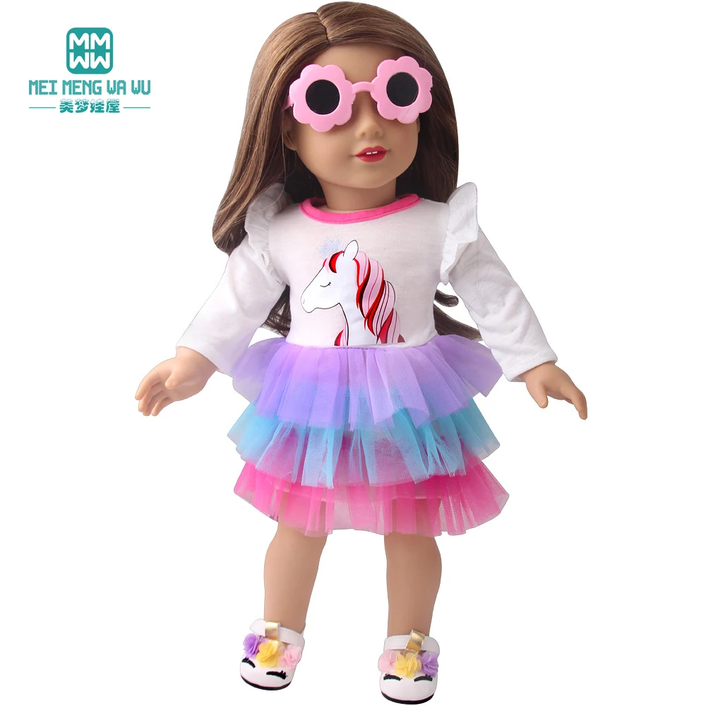 Doll Clothes Fashion Dress, Casual Set for 45cm American Doll Accessories