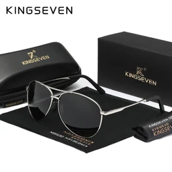KINGSEVEN Fashion Pilot Men‘s Sunglasses Polarized UV400 Large Frame Anti-glare Glasses Women Retro Luxury Driving Eyewear