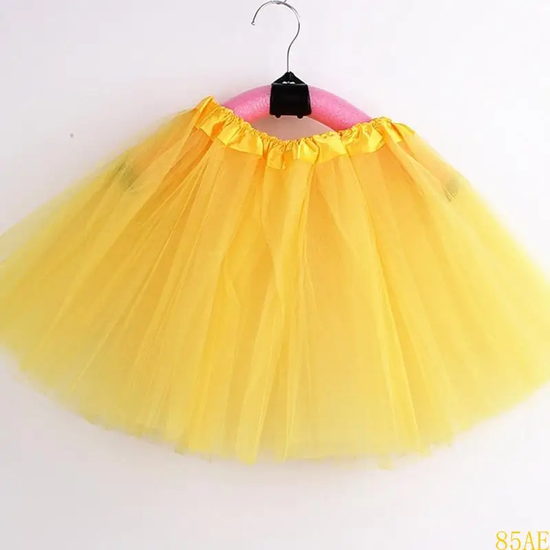 

85AE Children Kids Girls Ballet Skirts Elastic Mesh Tutu Dress Gymnastics Dancing Skirt Princess Pettiskirts Dance