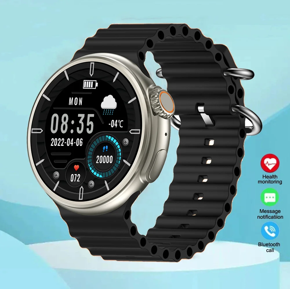 

KESHUYOU 2025 Новые круглые умные часы Ultra 9 Bluetooth Телефон Смарт-часы Беспроводное зарядное устройство Спортивные умные часы Android для IOS