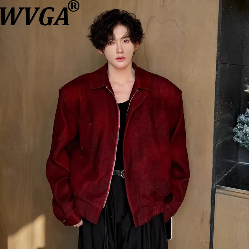 

WVGA весна осень новые мужские короткие куртки в американском стиле с отложным воротником и подкладкой на плечах, нишевые шикарные повседневные пальто Ins W15581