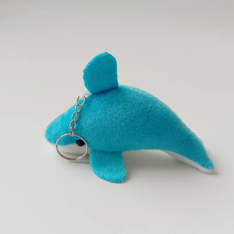 50Pcs Cute Dolphin Plush Doll Keychain Animal Key Rings For Women Bag PendantS Wedding Party Birthday Gifts