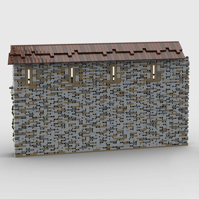 Model Ulicy Miejskiej MOC Klocki Architektoniczne Ściana Zamkowa Modularna Technologia Prezent dla Dzieci Zabawki do Składania Zestaw