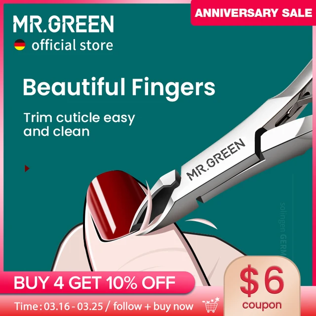 MR.GREEN cążki do skórek paznokci Manicure nożyczki do skórek maszynki do strzyżenia trymer usuwacz martwego naskórka Pedicure nożyce ze stali nierdzewnej narzędzie