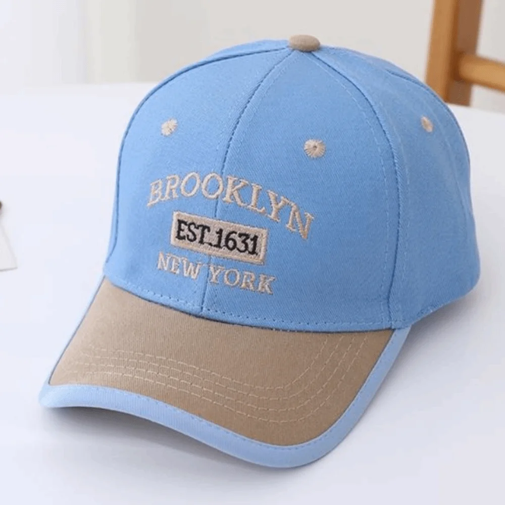 

Breathable Baseball Cap Embroidery Patchwork Adjustable Sun Visor Hats Quick Dry Lightweight Vintage Letter Cap Sun Protection