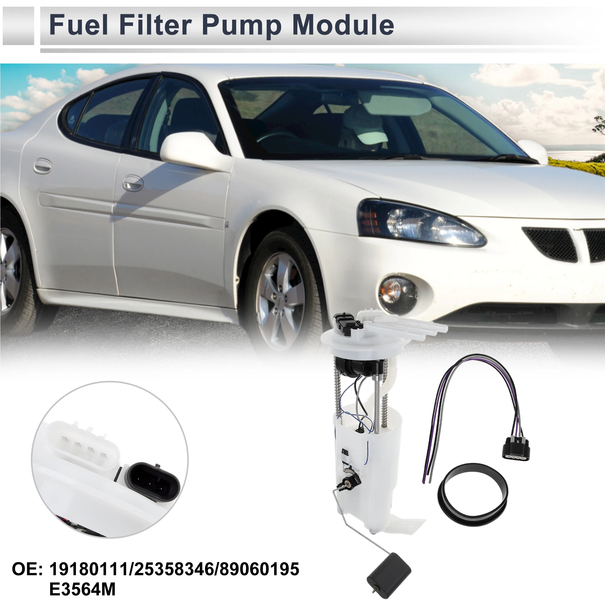 

Электрический топливный насос X Autohaux в сборе для Pontiac Grand Prix 2004 V6 3,8, модуль топливного фильтра с отправным блоком No 19180111