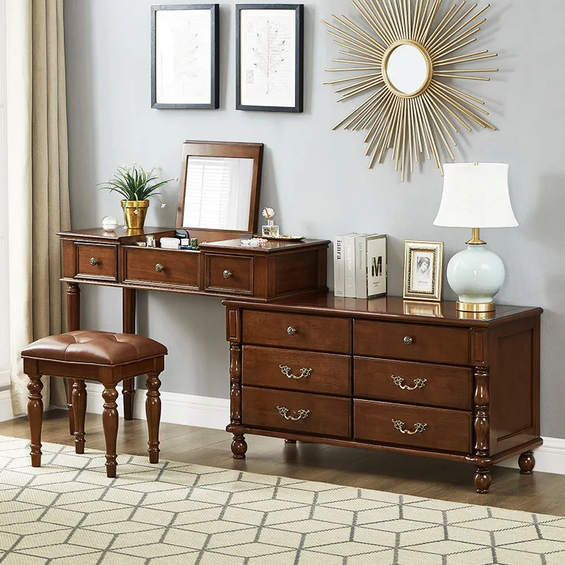 Modern Vintage Dressing Table Bedroom Makeup Service European Dressing Table Beauty Cosmetics Penteadeira Chinese Furniture