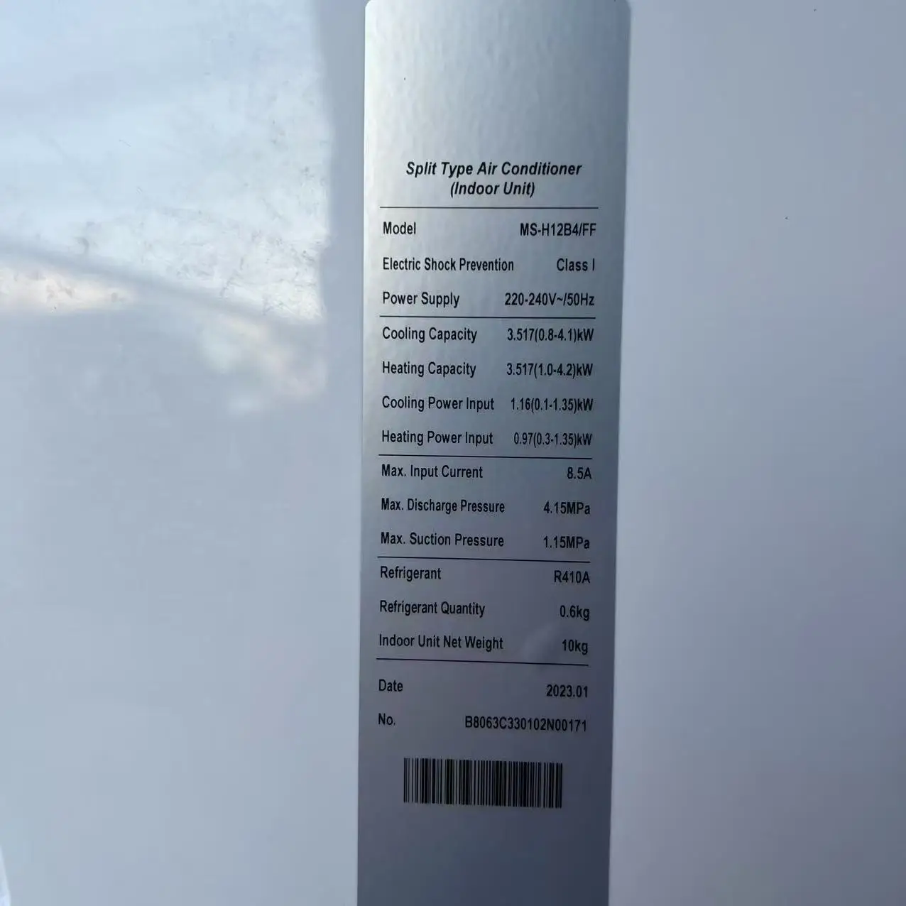 1.5P Household Appliances12000 Btu  Split Air Conditioning Multi Split Inverter Split Air Conditioner Wall-mounted Cold and Warm