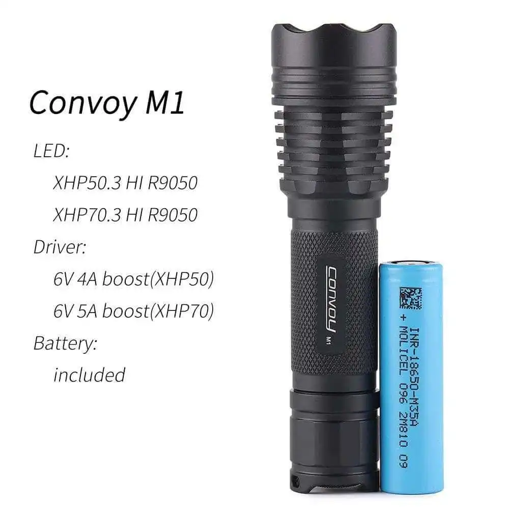 

Convoy M1 XHP50.3 HI / XHP70.3 HI R9050 18650 Flashlight