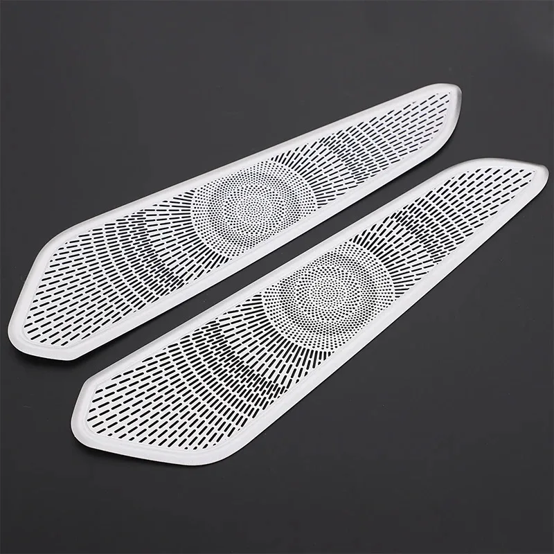 مناسبة لبورشه ماكان 2014-2025 شبكات زخرفية على كلا الجانبين من غطاء وحدة التحكم المركزية ملحقات السيارة الداخلية #4