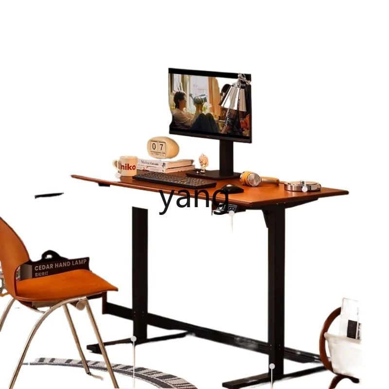 

ZYF Solid Wood Electric Lifting Desk Desk with Drawer Learning Office Workbench