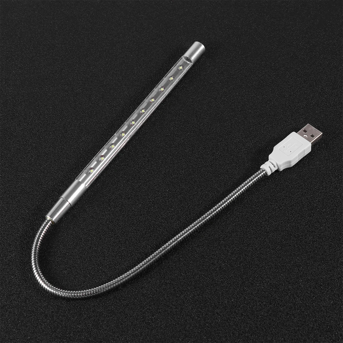 

Adjustable Keyboard Light with Flexible Gooseneck USB Powered Lamp for Computer Laptop Table Lighting Dark Environment Black