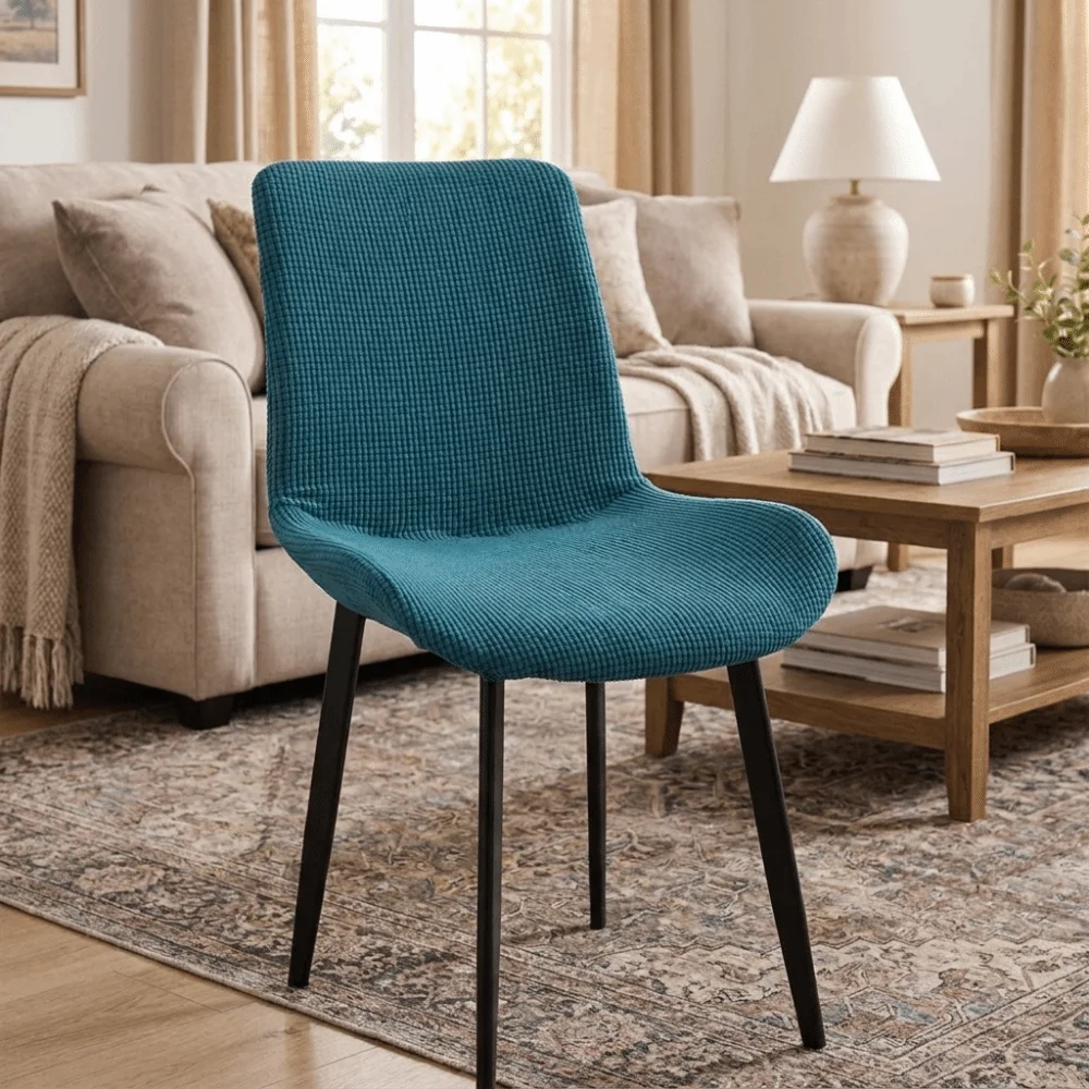 Modern Removable Shell Chair Cover Elastic Thicken Dining Chair Cover Dust-proof Solid Color Seat Protectors Bar