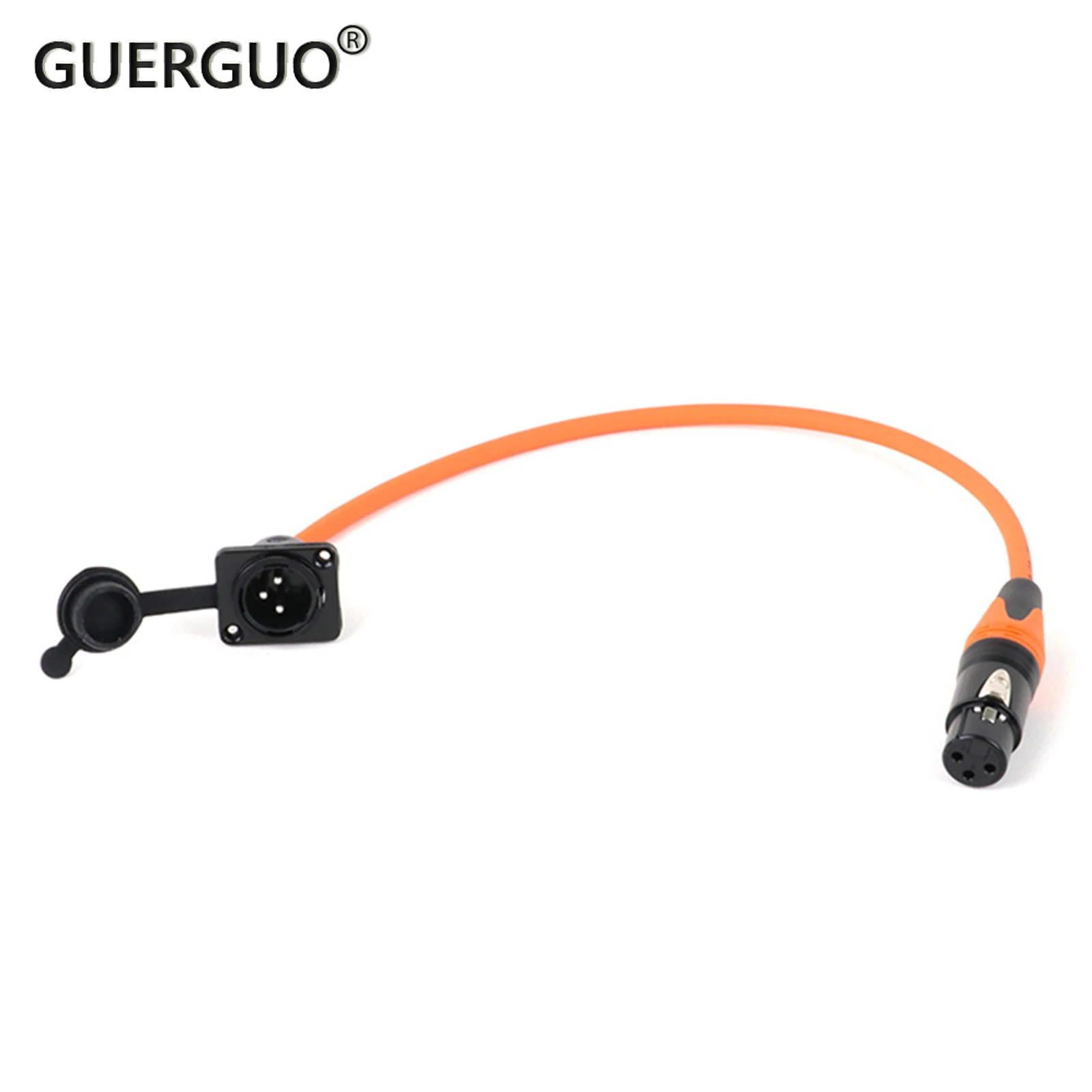 

3Pin D-Type XLR Male Panel Mount to XLR Female Connector Colorful 2Core with Braided Shielded Cable for Microphone Mixer 0.3-15M