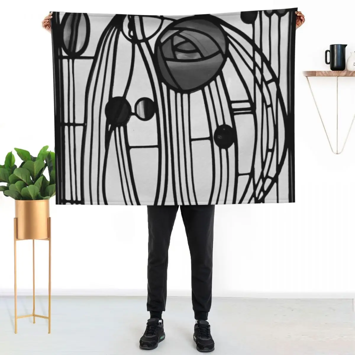 Charles Rennie Mackintosh design Throw Blanket Designers Sofas Sofa Throw Bed Bed covers Soft Plaid Blankets