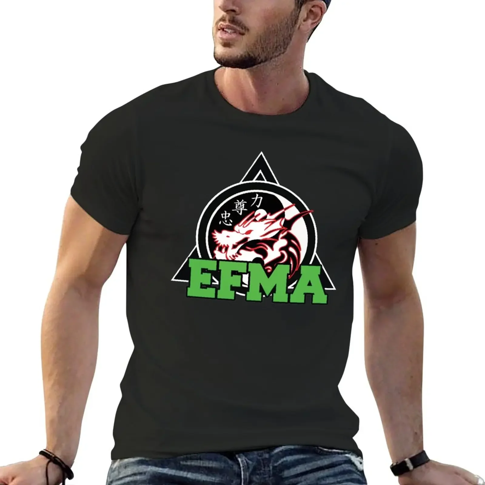 Exclusive Fitness & Martial Arts EFMA T-Shirt summer tops korean fashion summer top oversizeds Short sleeve tee men